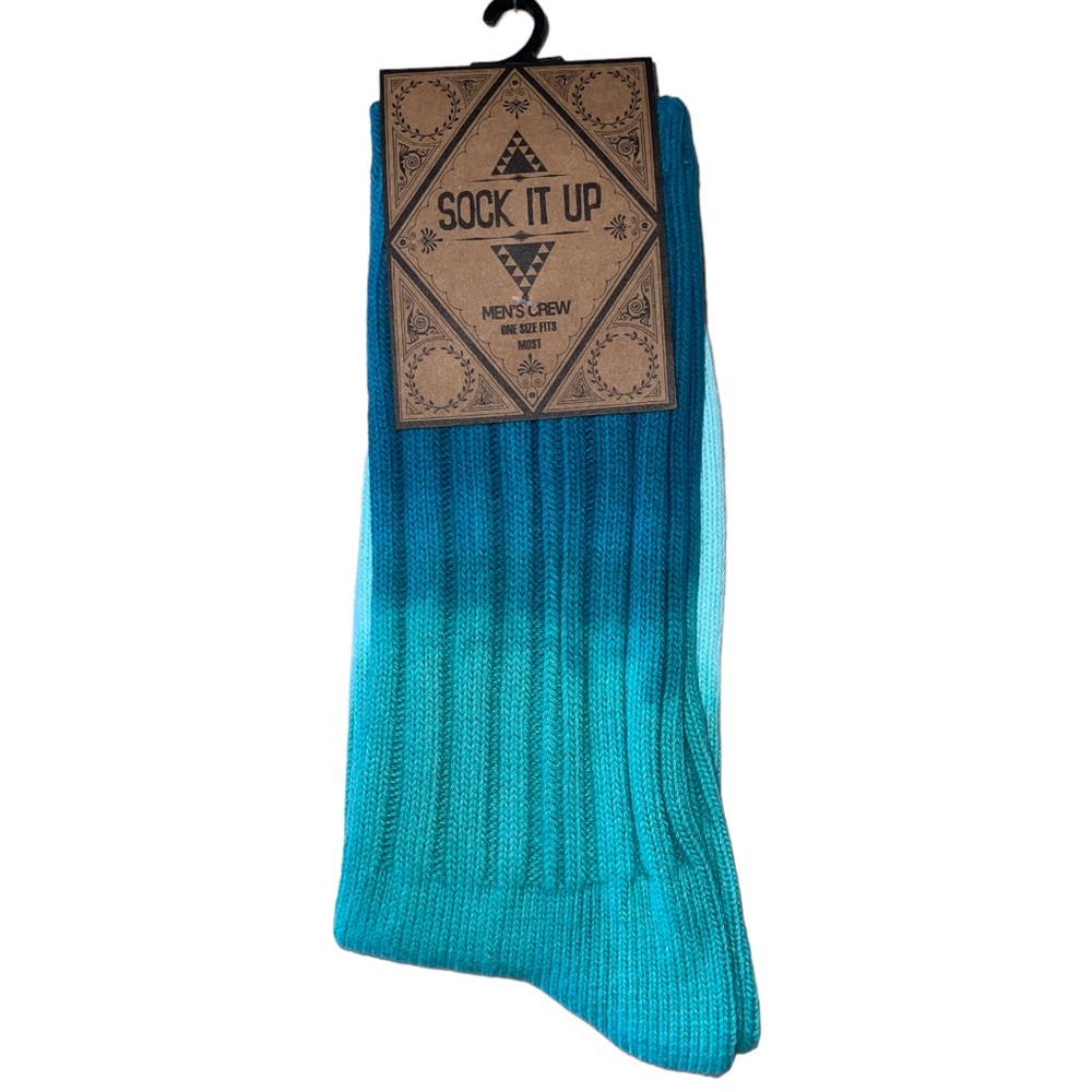NWT Sock It Up Teal Ombre Athletic Socks